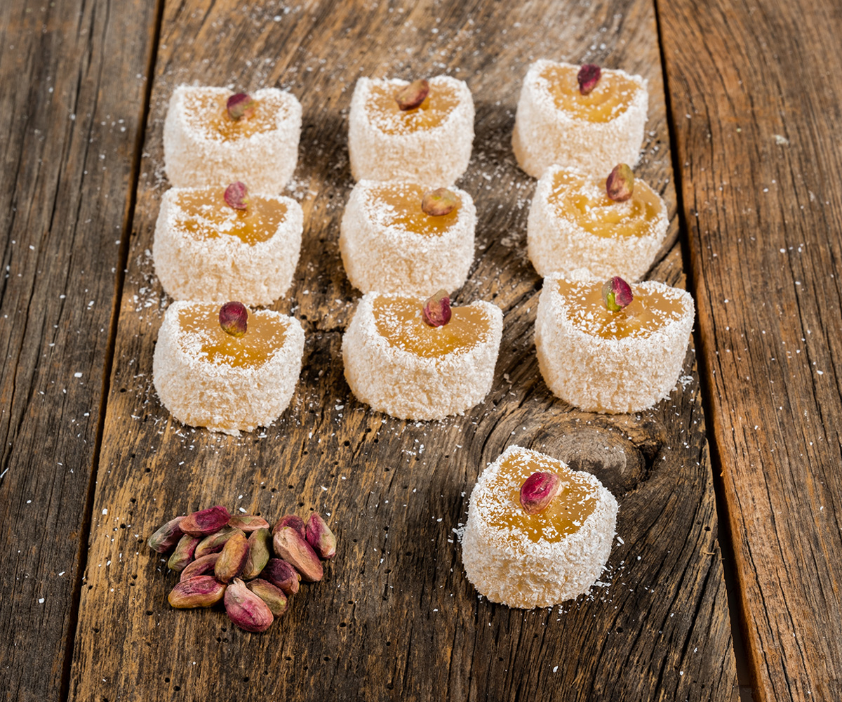 Coconut Pistachio Turkish Delight