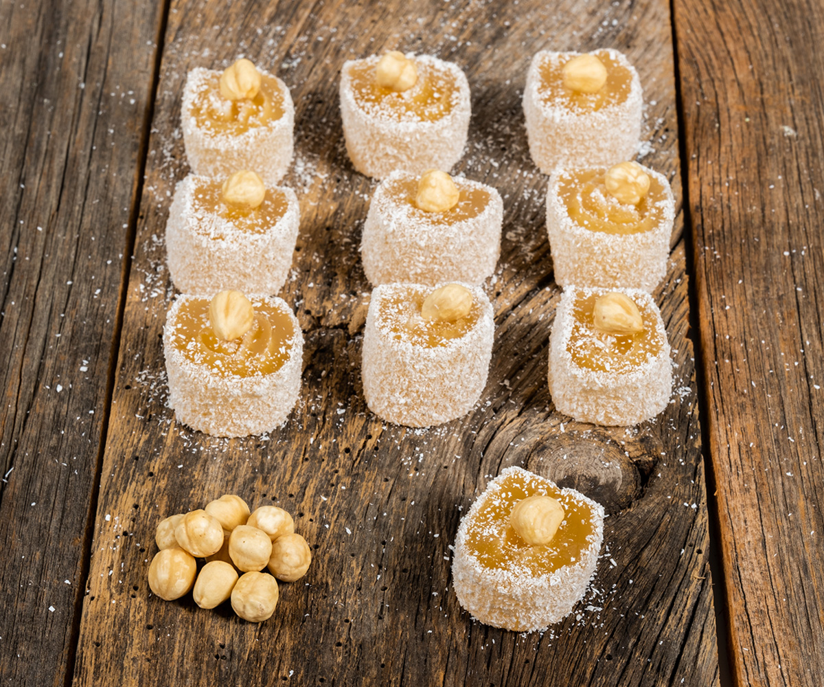 Coconut Hazelnut Turkish Delight