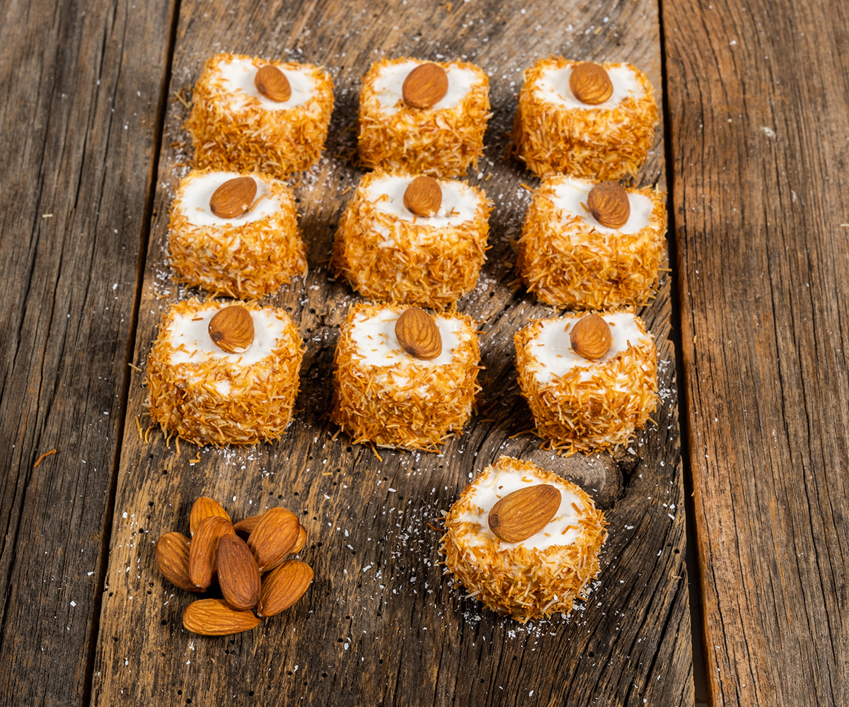 Almond Turkish Delight with Kadayıf